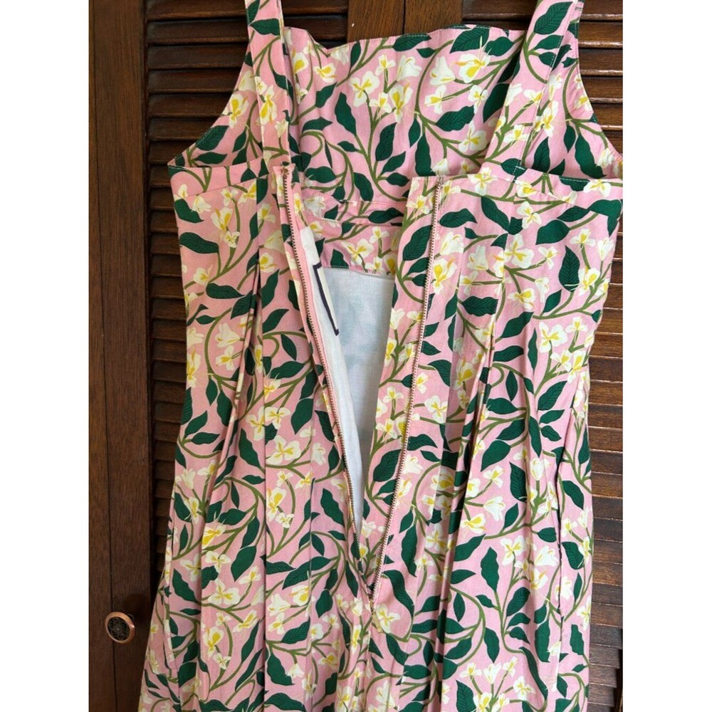 AGUA BY AGUA BENDITA Hortensia Midi Floral Dress Gardenias Rosa 9648 Size: M - Picture 4 of 9